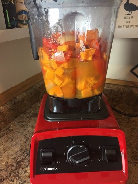 Sweet potato and red pepper soup