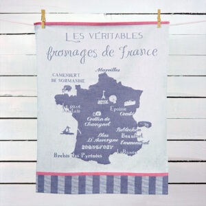 Valerie's French Kitchen - Tissages Moutet - Dish Towel Les Veritables Fromages de France