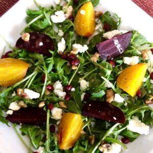 Roasted Beets Salad with Goat Cheese | valeriesfrenchkitchen.com